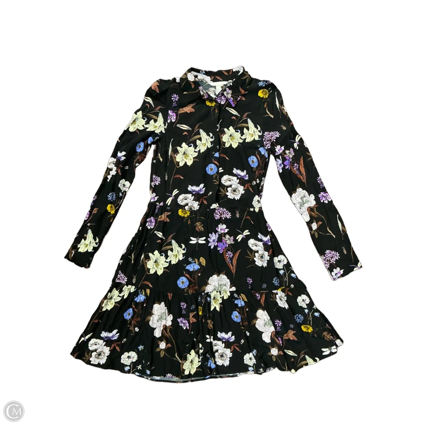 Dress Casual Short By H&m In Floral Print, Size: Xs