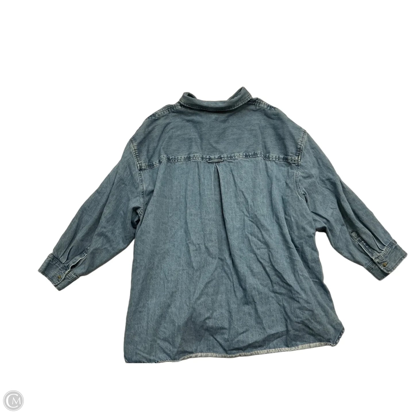 Top Long Sleeve By Old Navy In Blue Denim, Size: 3x