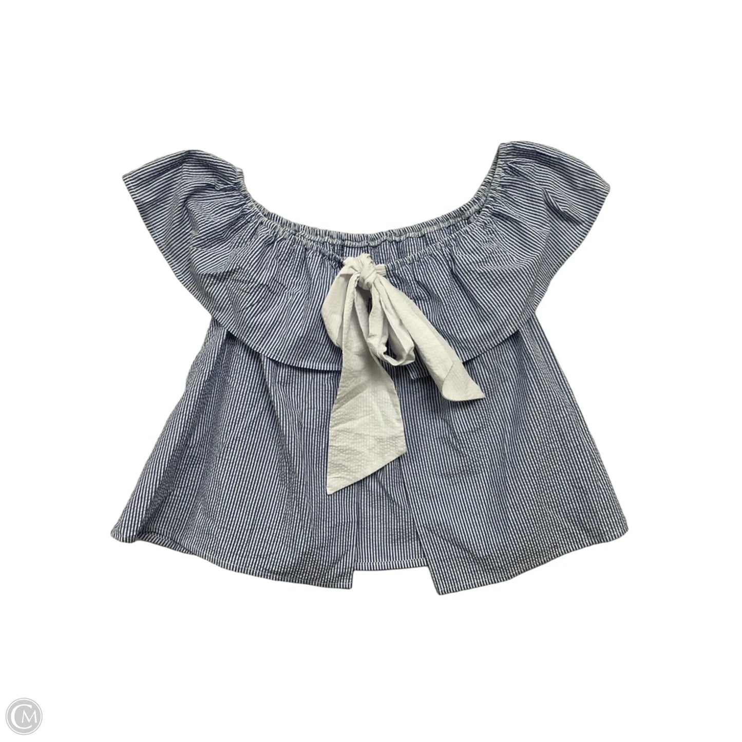 Top Short Sleeve By Lauren James In Striped Pattern, Size: S