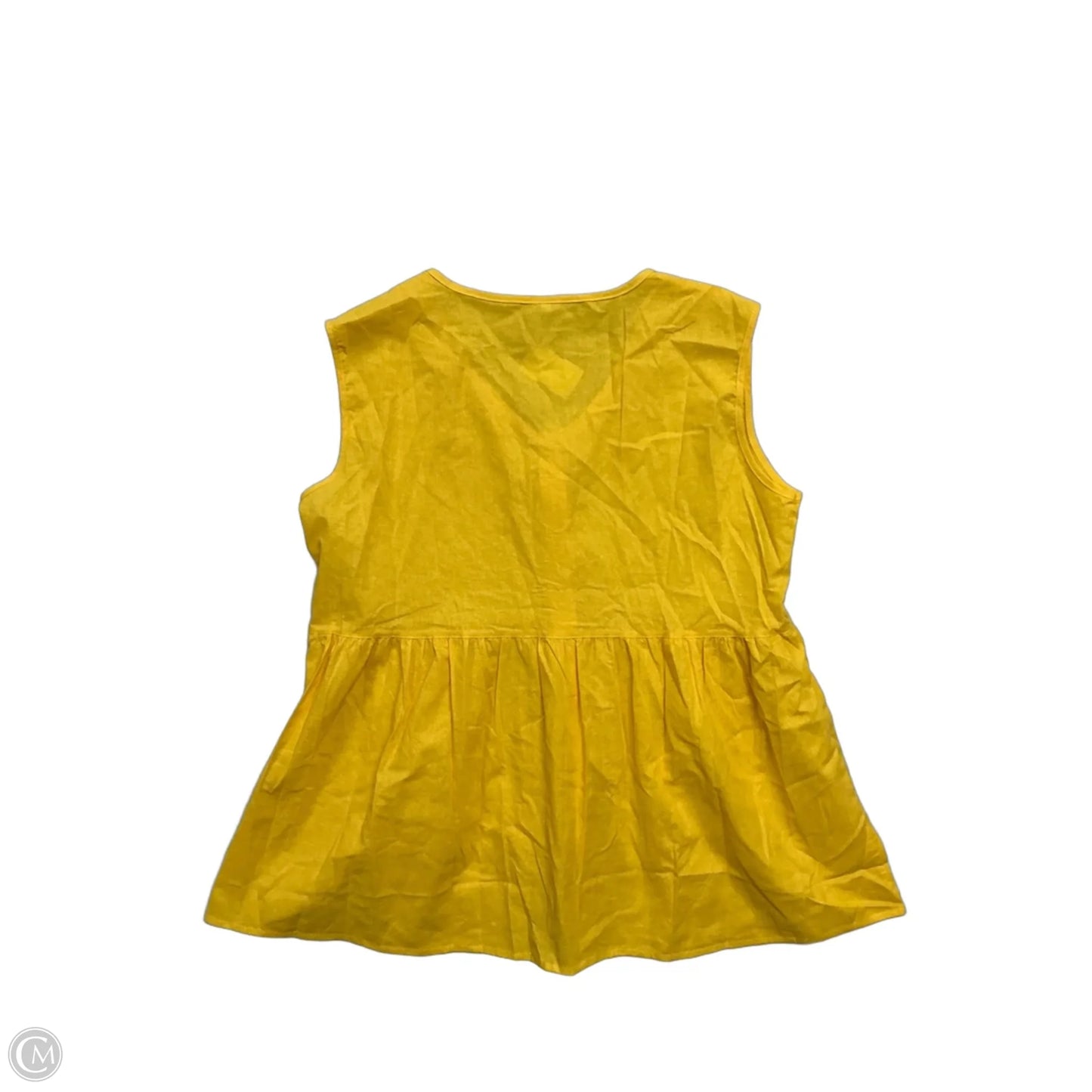 Top Sleeveless By Clothes Mentor In Yellow, Size: L
