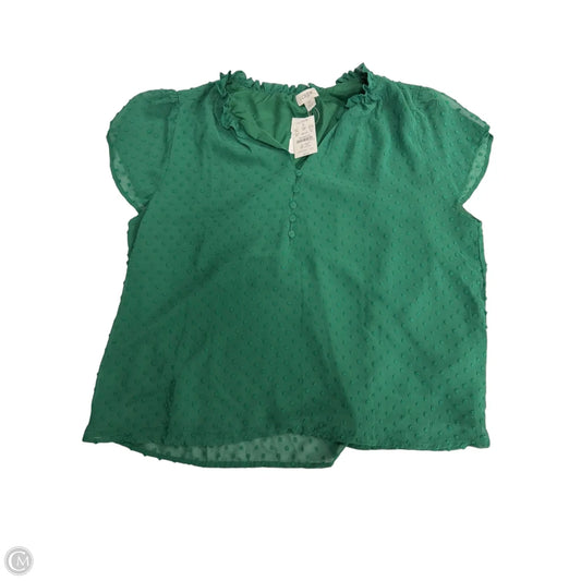 Top Short Sleeve By J. Crew In Green, Size: Xl