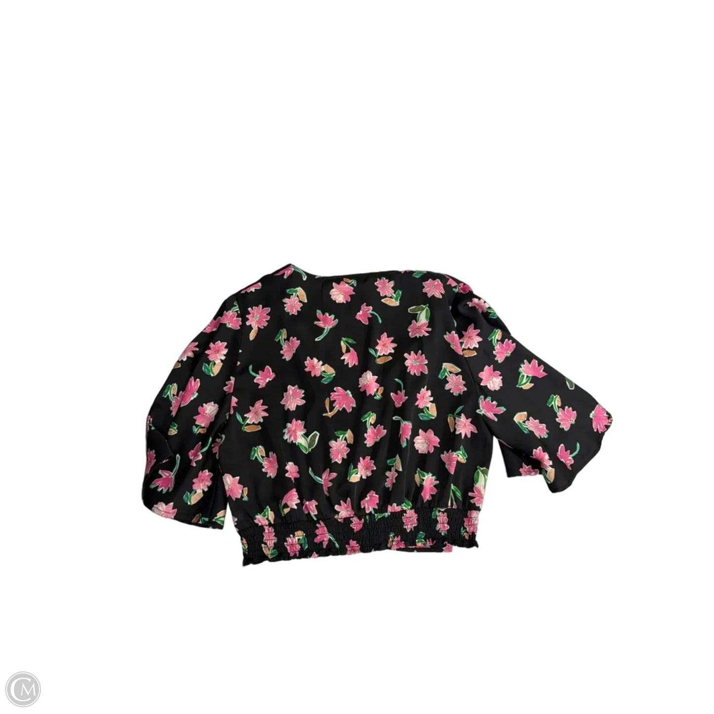 Top Short Sleeve By Zara In Floral Print, Size: M