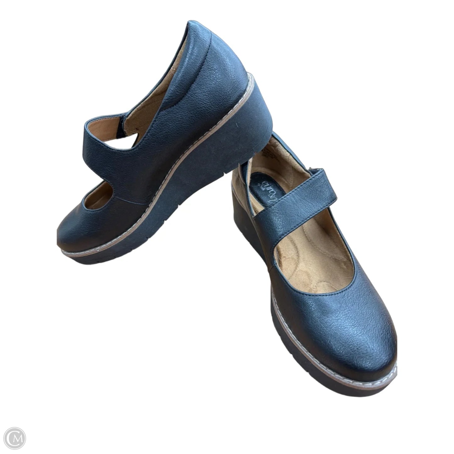 Shoes Heels Wedge By Clothes Mentor In Black, Size: 9