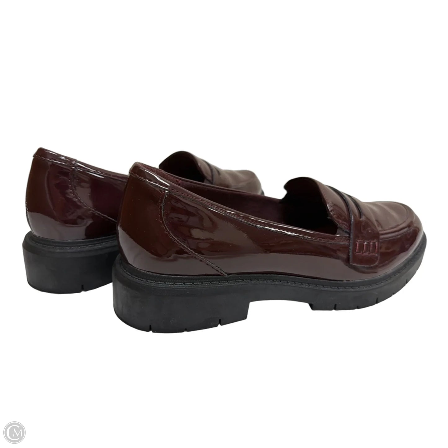 Shoes Flats By Clarks In Maroon, Size: 8