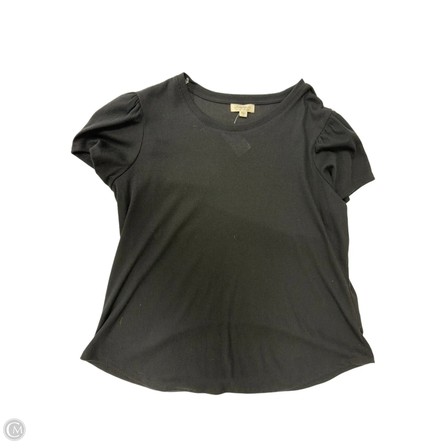 Top Short Sleeve By Ultra Flirt In Black, Size: 1x