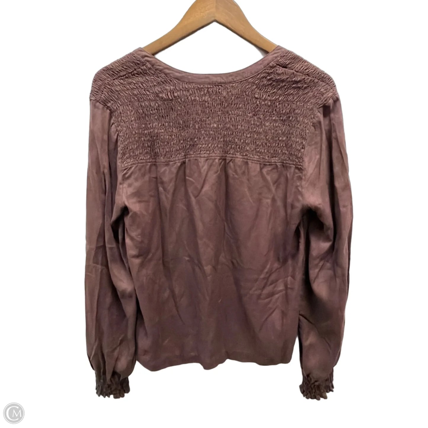 Top Long Sleeve By Cloth & Stone In Brown, Size: S