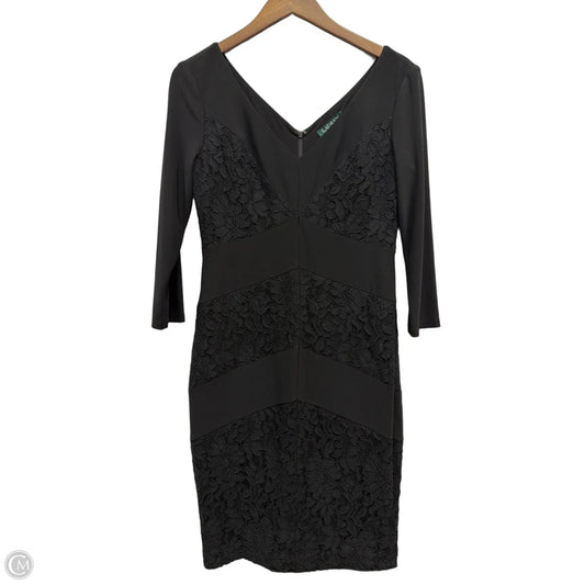 Dress Work By Lauren By Ralph Lauren In Black, Size: M