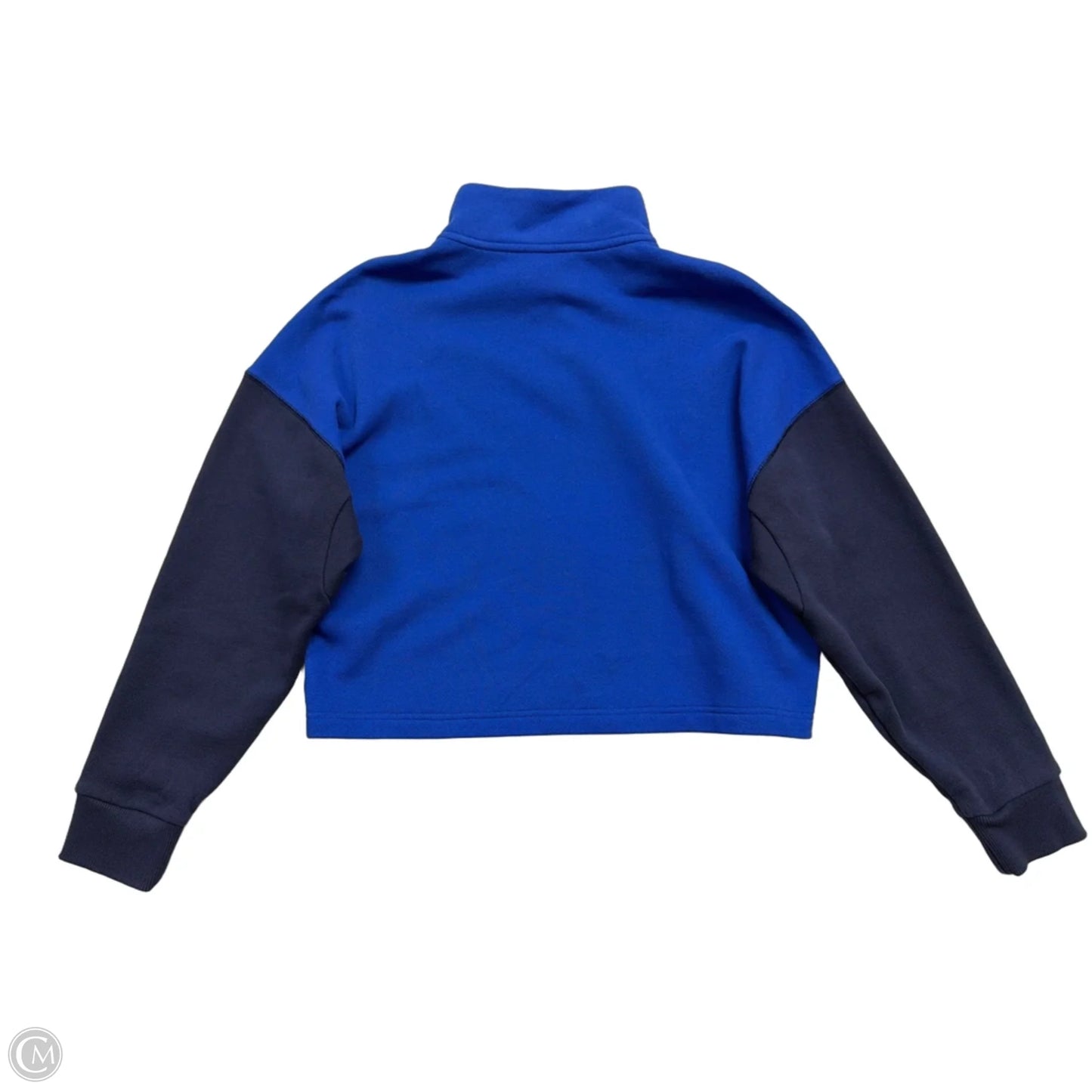 Athletic Top Long Sleeve Collar By Under Armour In Blue, Size: Xs