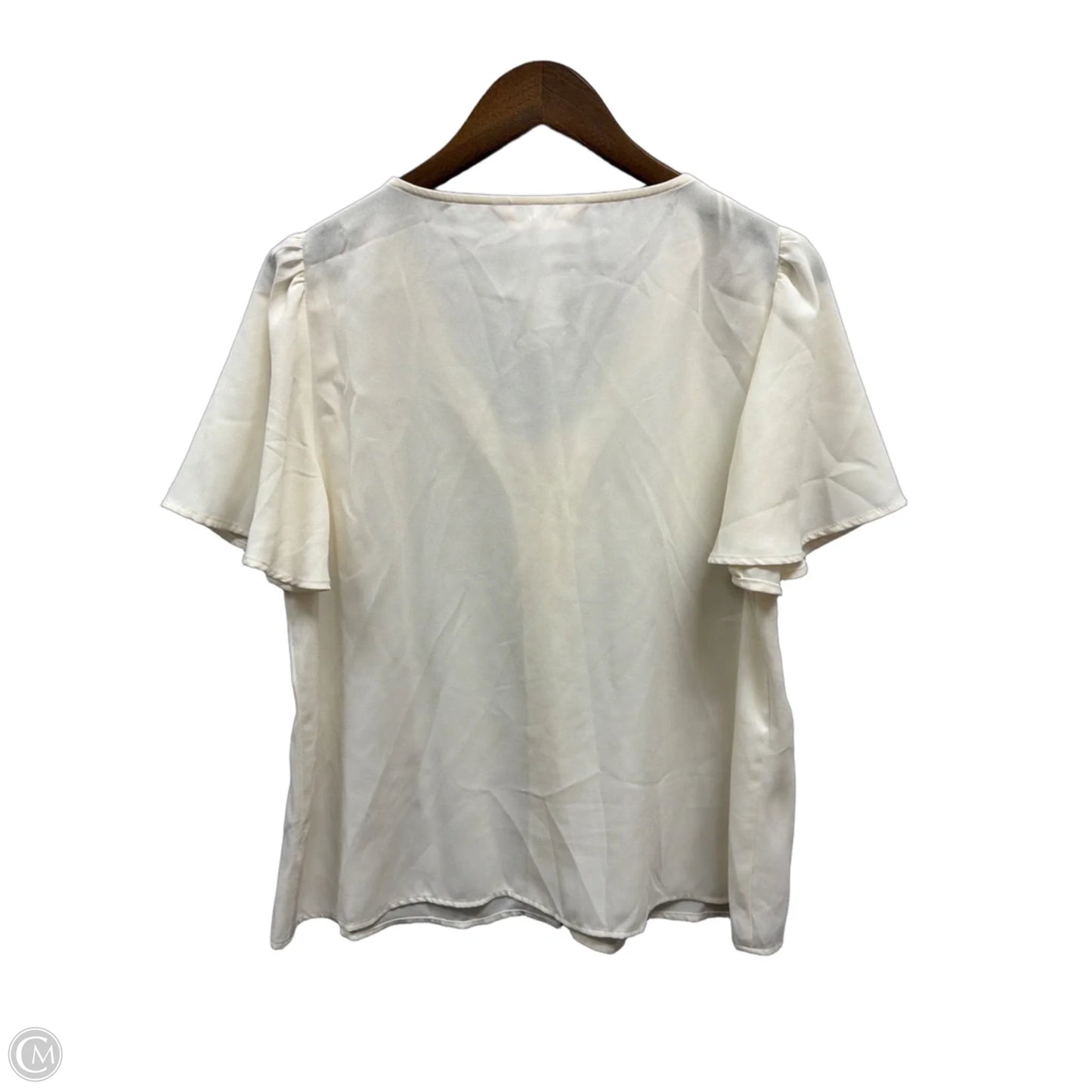 Top Short Sleeve By Lc Lauren Conrad In Cream, Size: L
