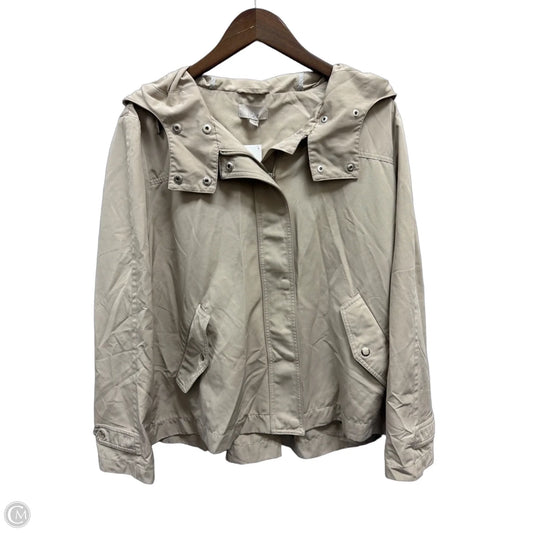 Jacket Windbreaker By Loft In Brown, Size: Xl