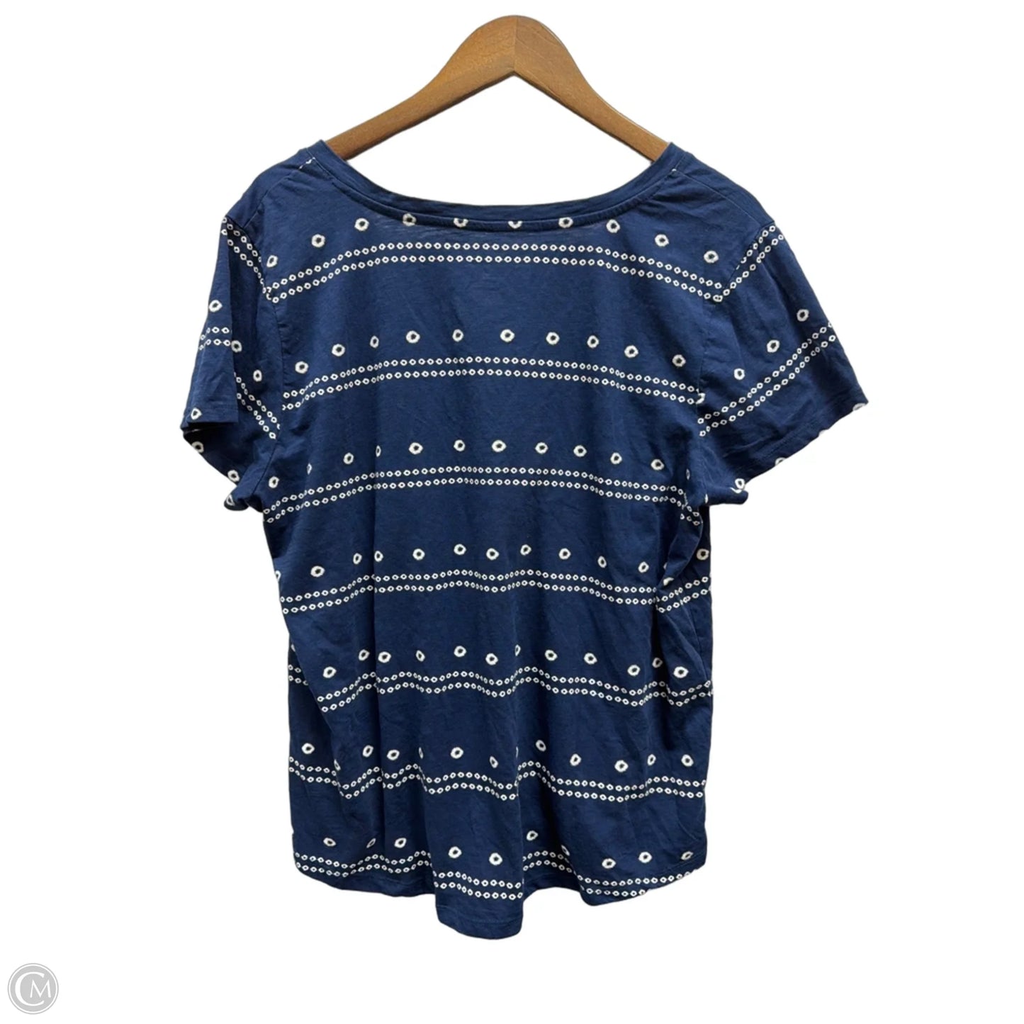 Top Short Sleeve By Sonoma In Navy, Size: 1x