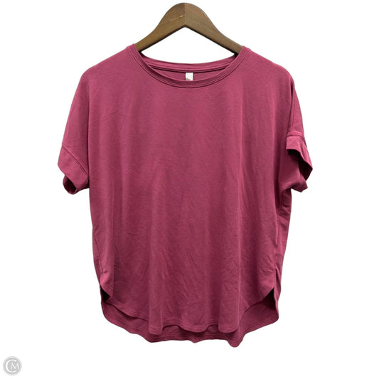 Top Short Sleeve Basic By Stylus In Pink, Size: M