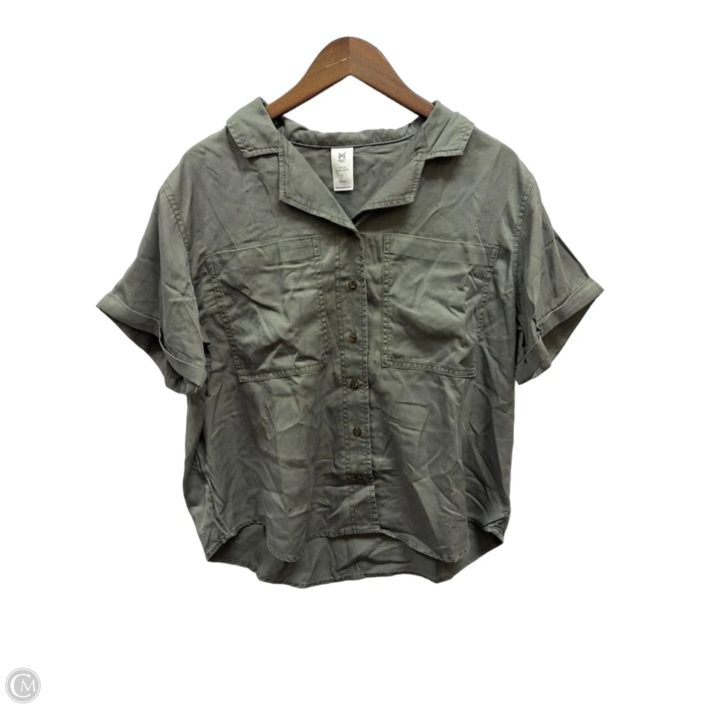 Top Short Sleeve By Members Mark In Green, Size: L