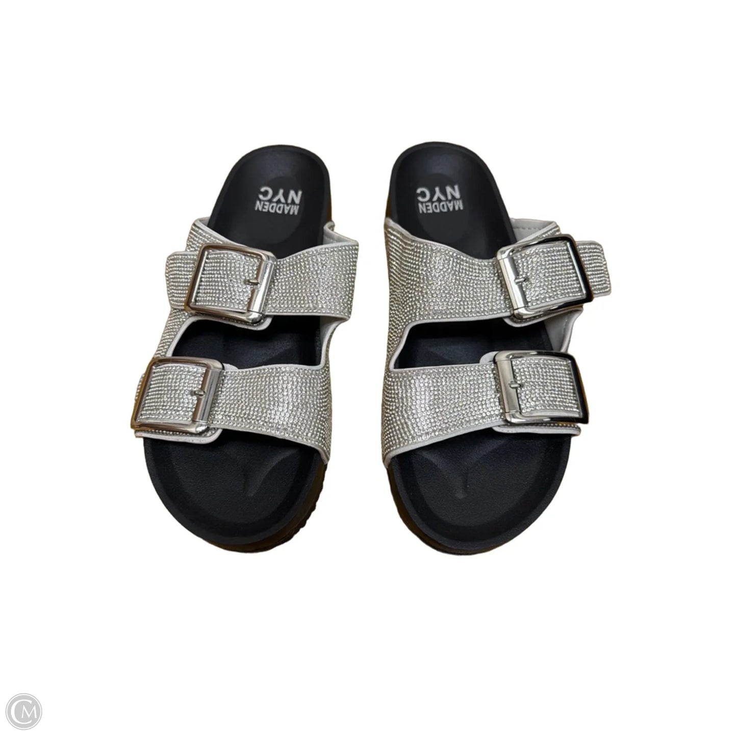 Sandals Flats By Madden Nyc In Silver, Size: 9.5