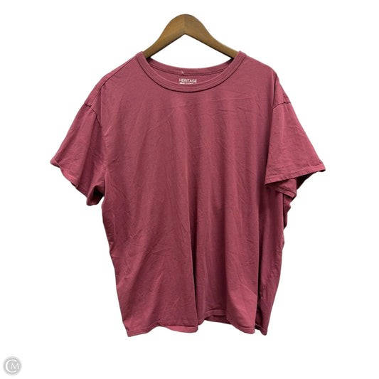 Top Short Sleeve By Torrid In Maroon, Size: 2x