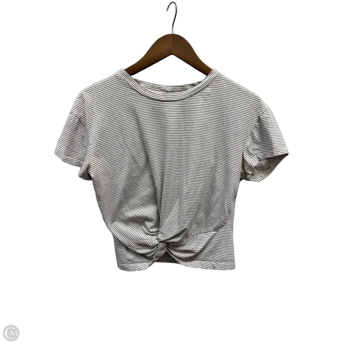 Top Short Sleeve Basic By Lush In Striped Pattern, Size: S
