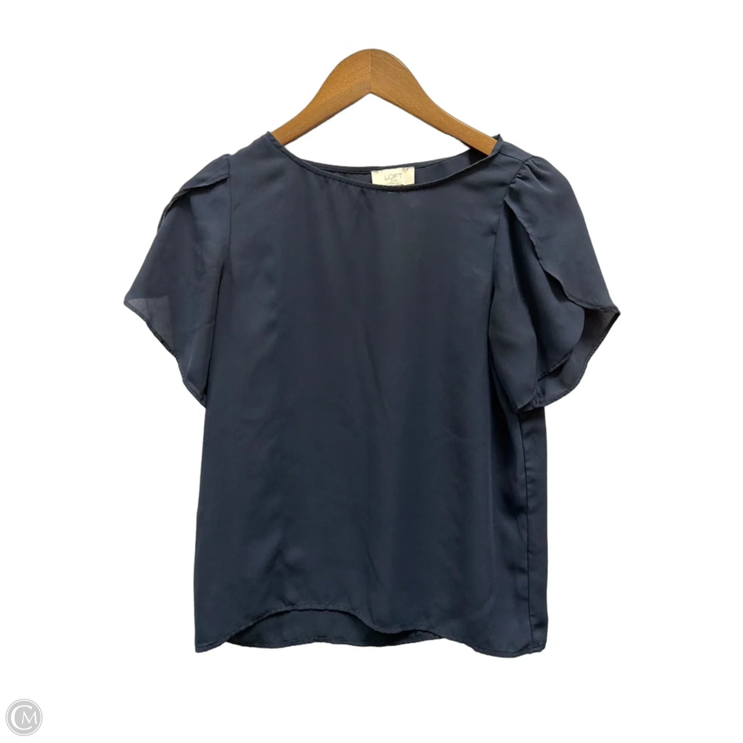 Top Short Sleeve By Loft In Navy, Size: Xs
