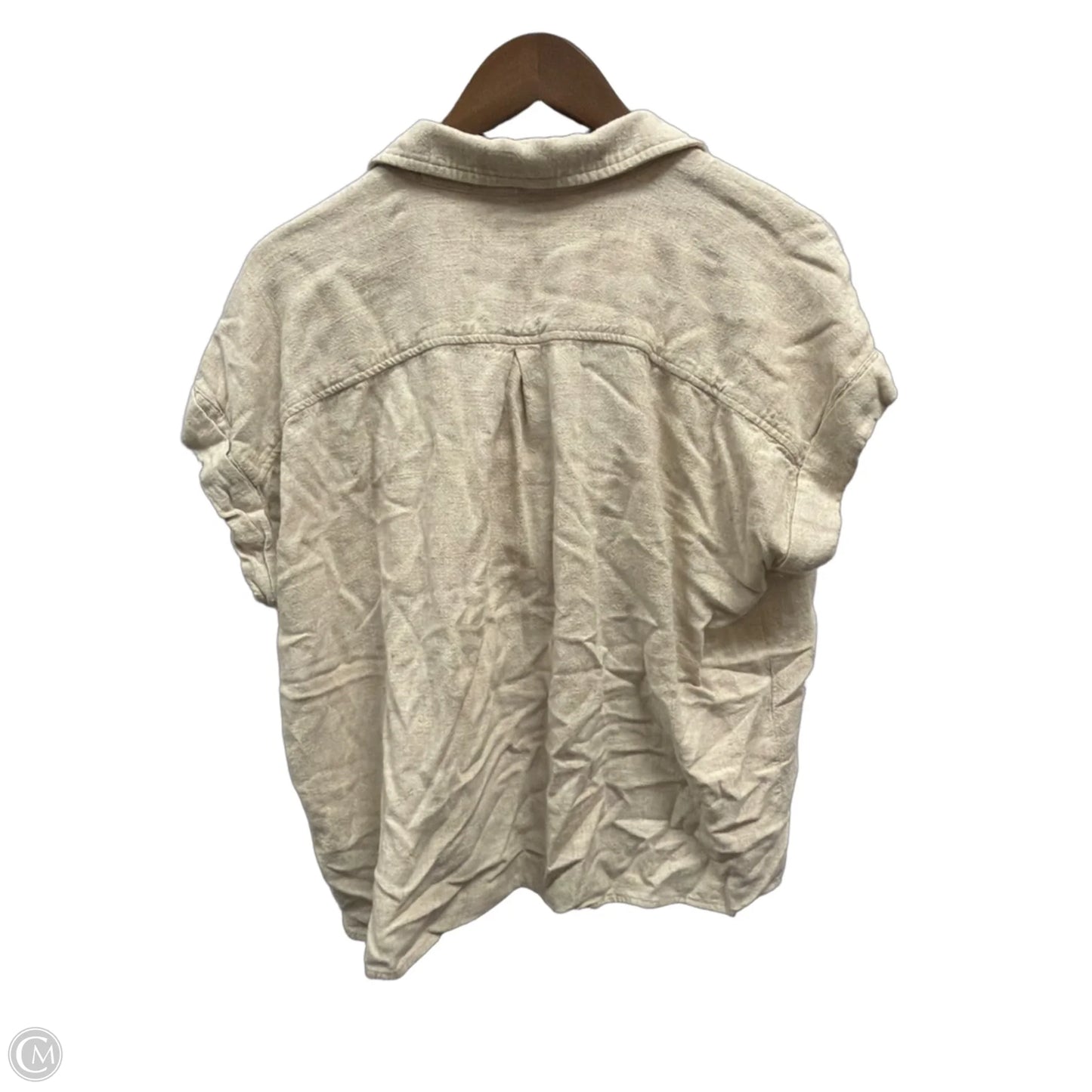 Top Short Sleeve By Simply Vera In Brown, Size: L