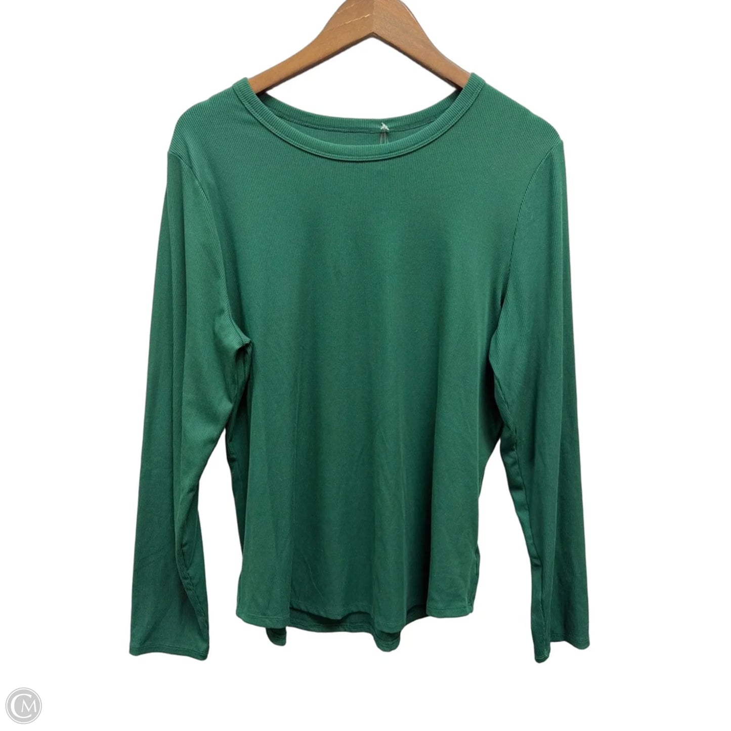Top Long Sleeve By No Boundaries In Green, Size: 1x