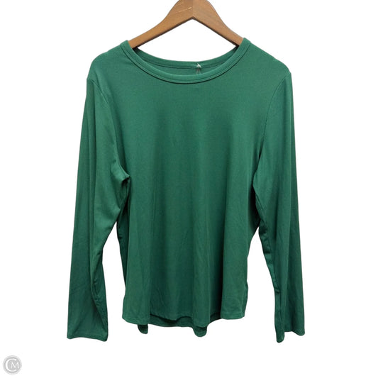 Top Long Sleeve By No Boundaries In Green, Size: 1x