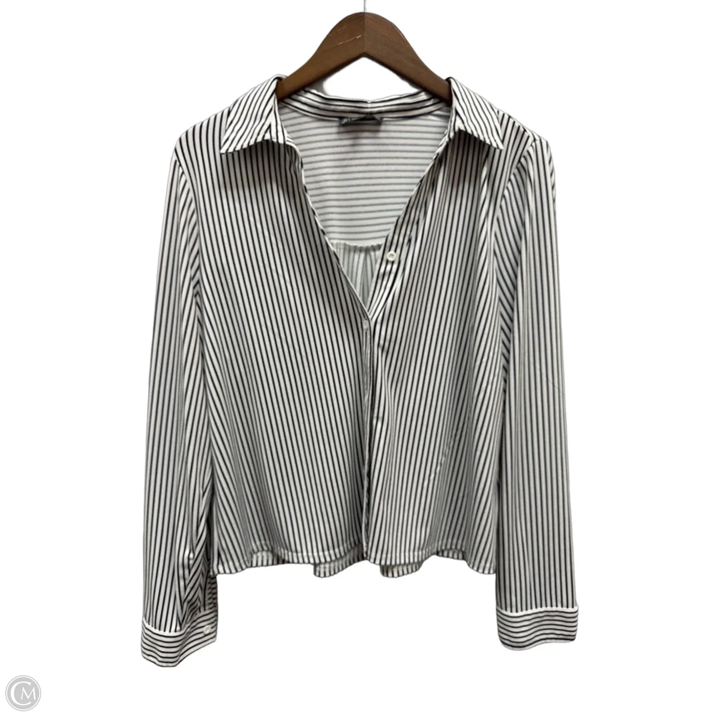 Top Long Sleeve By Adrianna Papell In Striped Pattern, Size: Xl