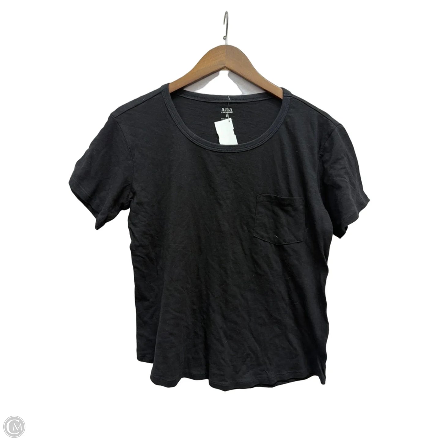 Top Short Sleeve Basic By Ana In Black, Size: M