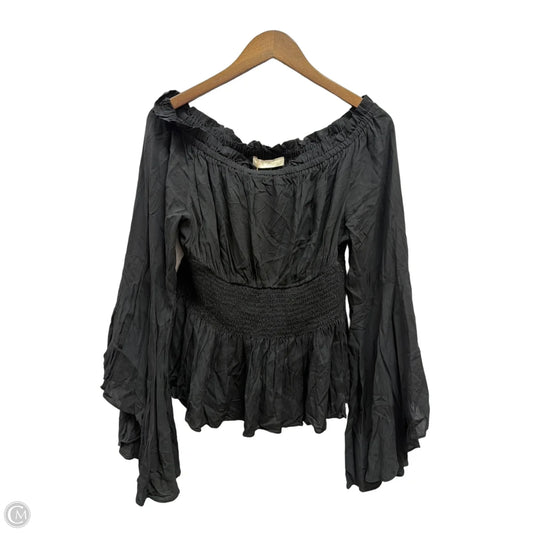 Top Long Sleeve By Clothes Mentor In Black, Size: L