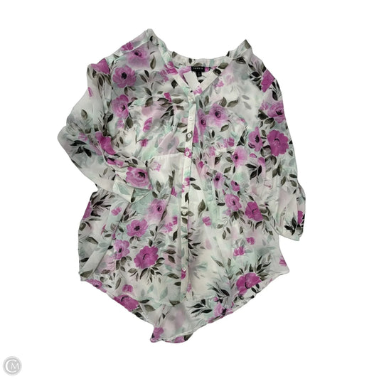 Top Long Sleeve By Torrid In Floral Print, Size: 2x