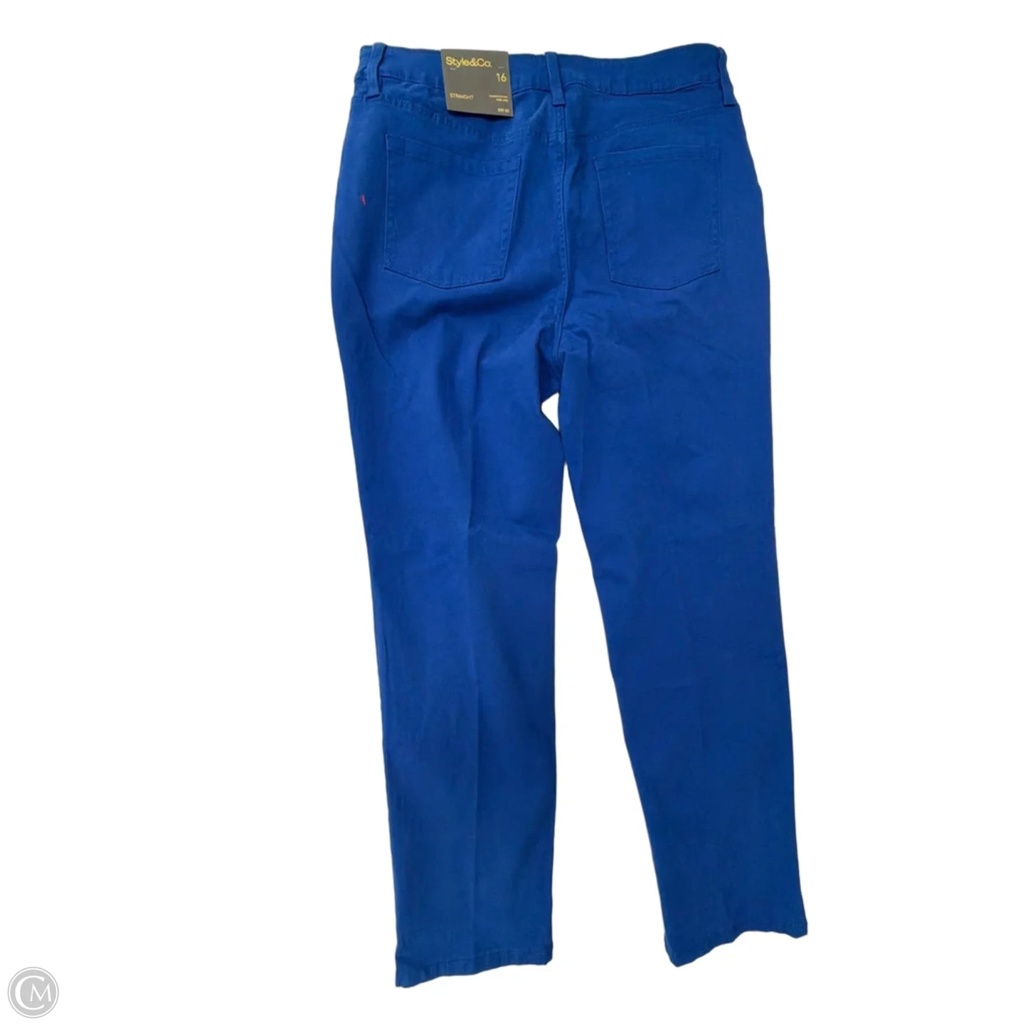 Jeans Straight By Style And Company In Blue Denim, Size: 16