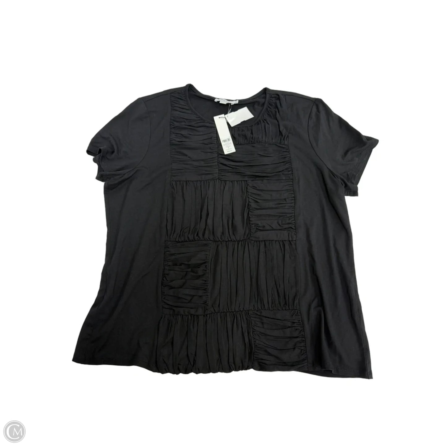 Top Short Sleeve By Chicos In Black, Size: Xl