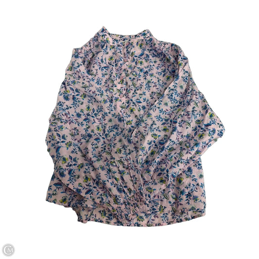 Top Long Sleeve By Jessica Simpson In Multi-colored, Size: L
