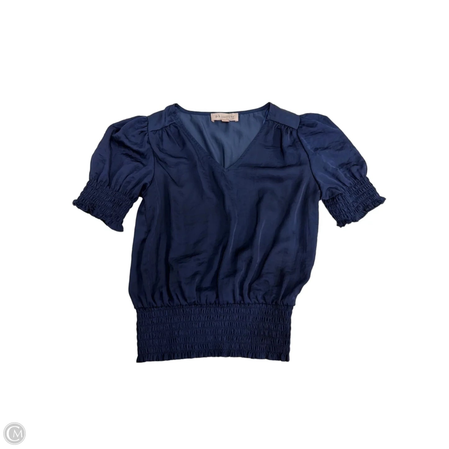 Top Short Sleeve By Philosophy In Navy, Size: Xs