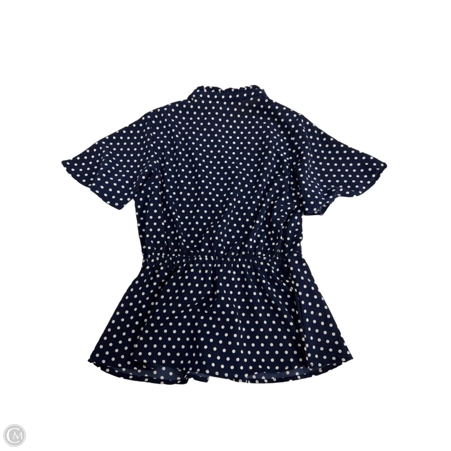 Top Short Sleeve By Monteau In Polkadot Pattern, Size: S