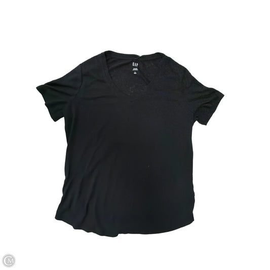 Top Short Sleeve Basic By Gap In Black, Size: L