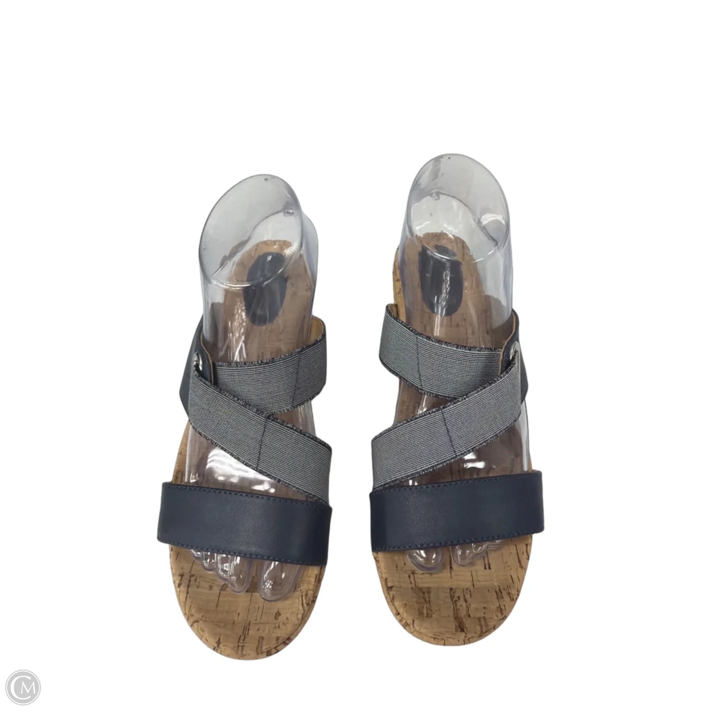 Sandals Heels Wedge By Hush Puppies In Navy, Size: 8