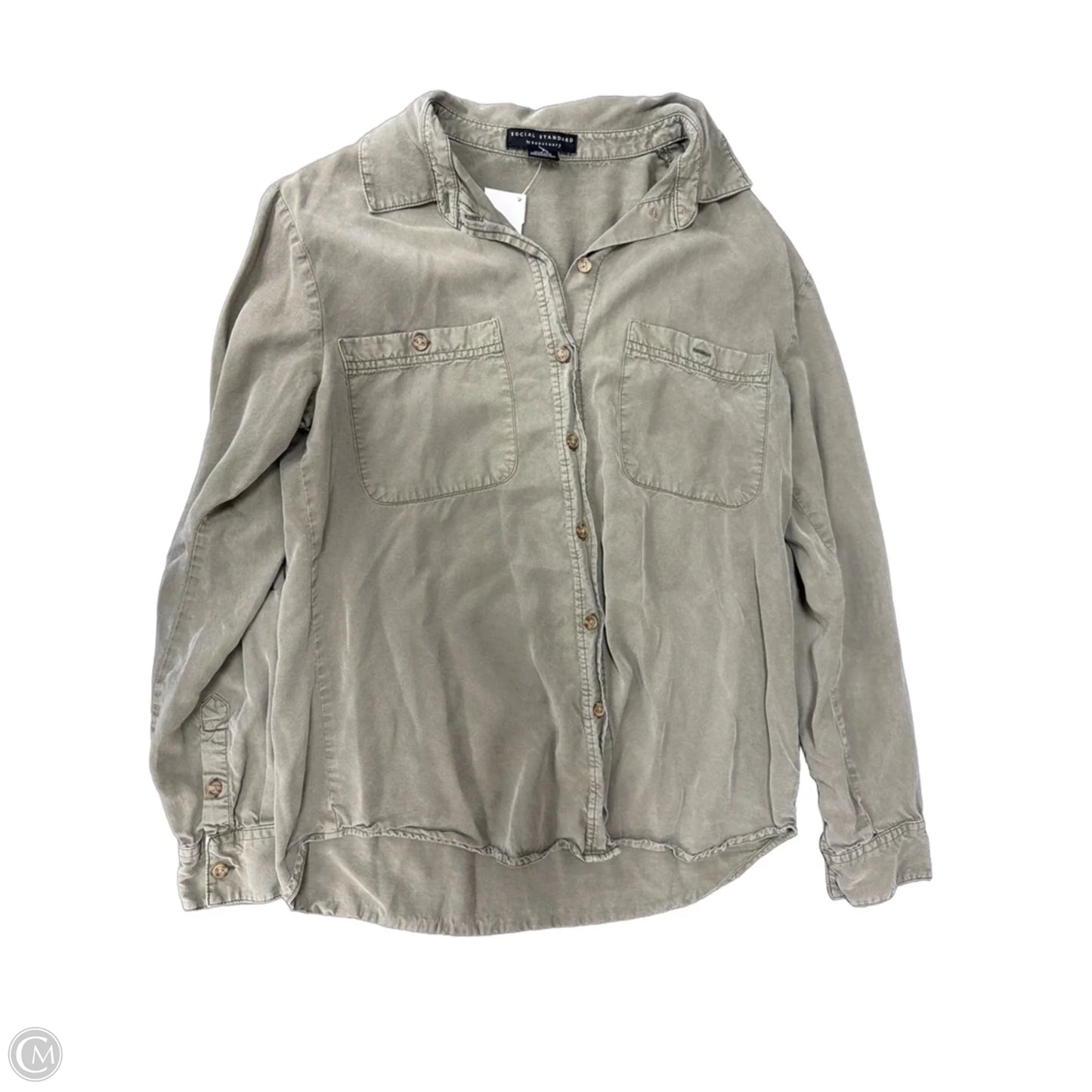 Top Long Sleeve By Social Standard By Sanctuary In Green, Size: Xs