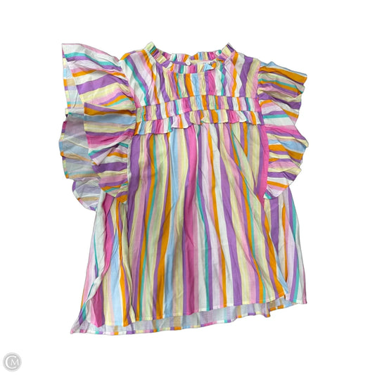 Top Short Sleeve By Haptics In Multi-colored, Size: L