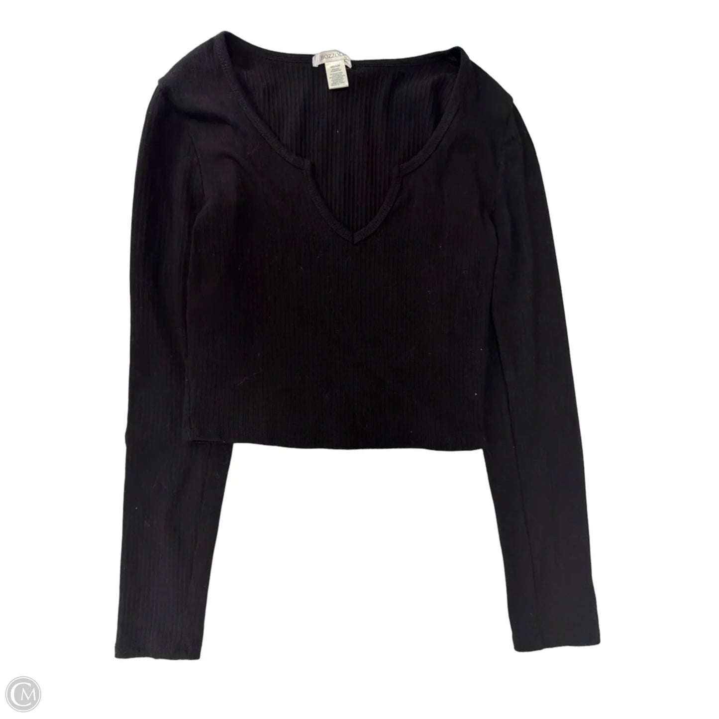 Top Long Sleeve By Bozzolo In Black, Size: M