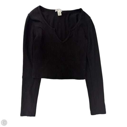 Top Long Sleeve By Bozzolo In Black, Size: M
