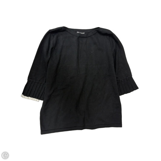 Top Short Sleeve By Cable And Gauge In Black, Size: L