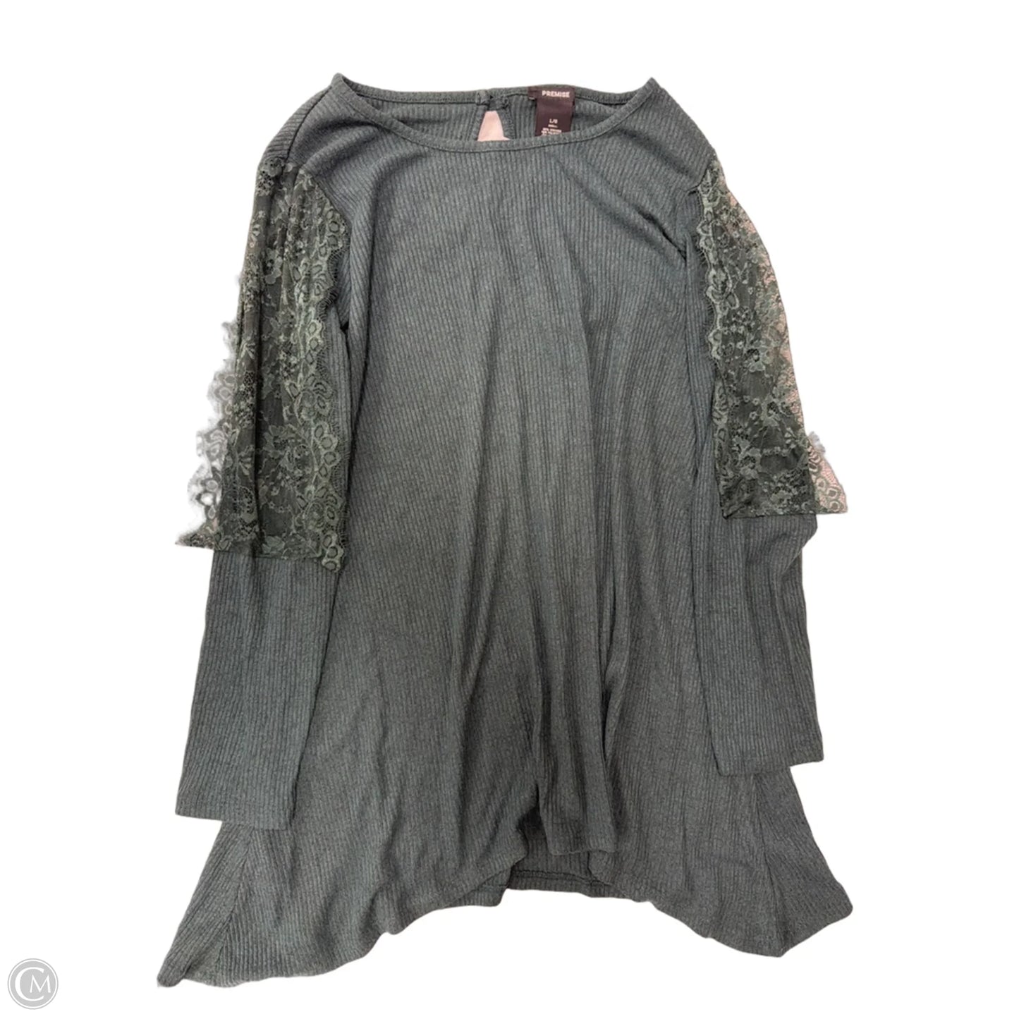 Tunic Long Sleeve By Premise In Green, Size: L