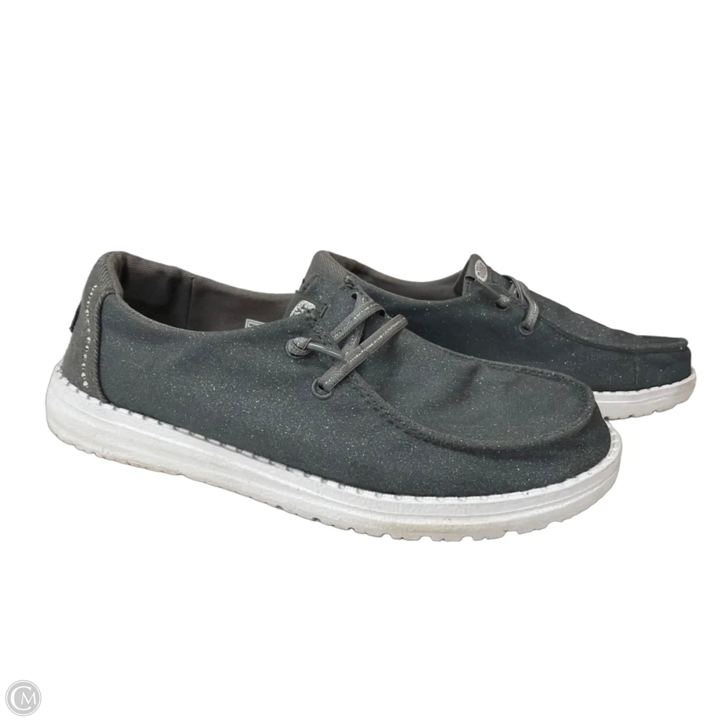 Shoes Flats By Hey Dude In Grey, Size: 7