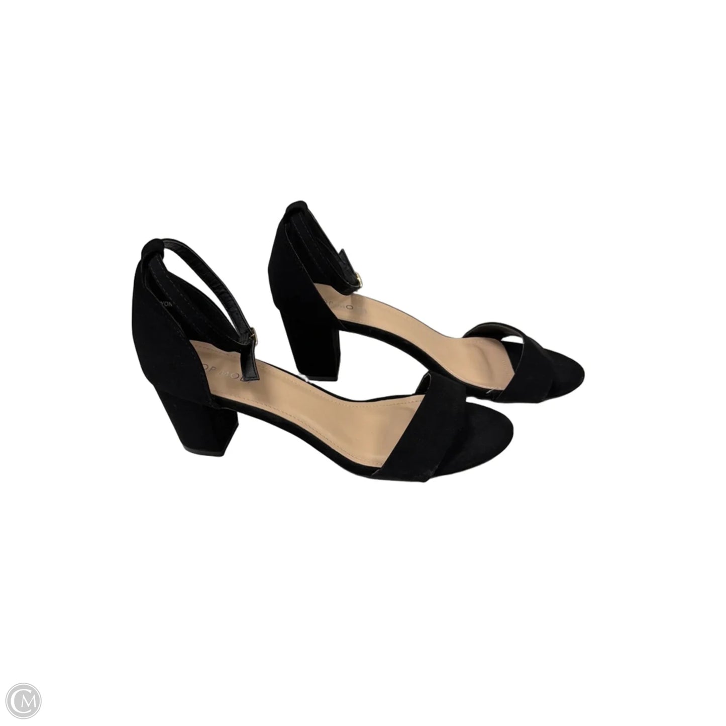 Shoes Heels Block By Top Moda In Black, Size: 10