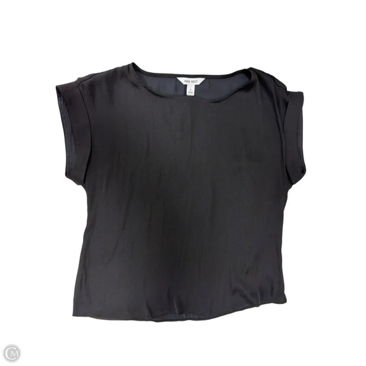 Top Short Sleeve By Nine West Apparel In Black, Size: S
