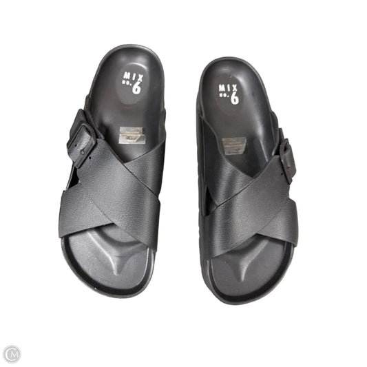 Sandals Flats By Mix No 6 In Black, Size: 9