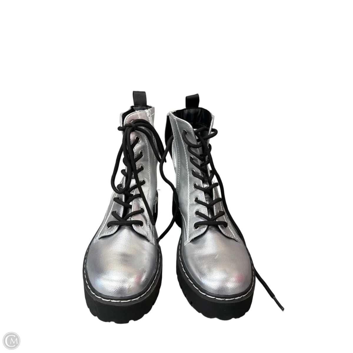 Boots Combat By Sincerely Jules In Silver, Size: 8