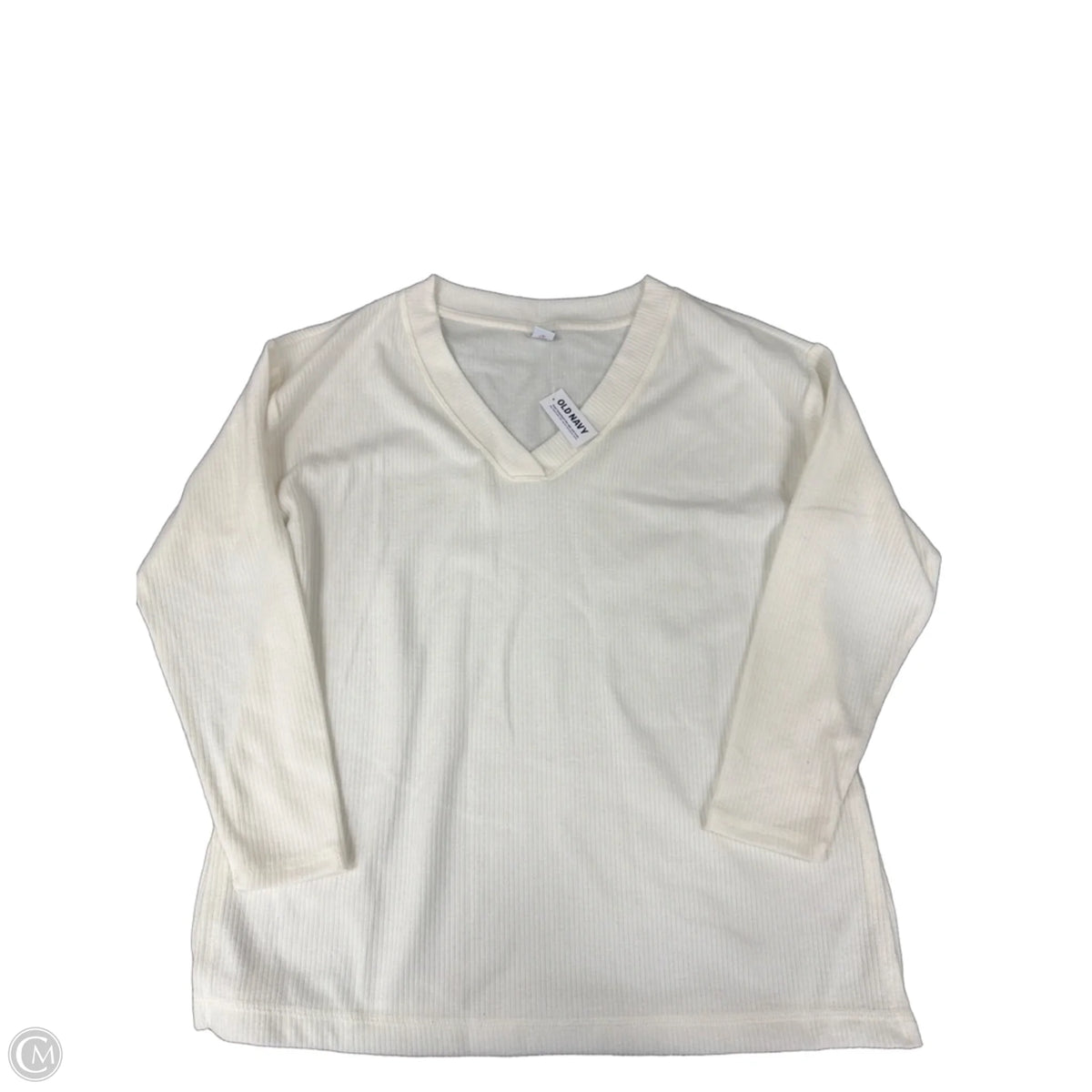 Top Long Sleeve Basic By Old Navy In White, Size: M