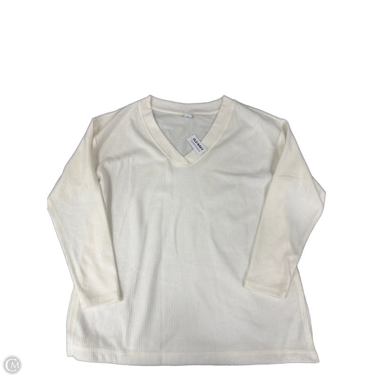 Top Long Sleeve Basic By Old Navy In White, Size: M