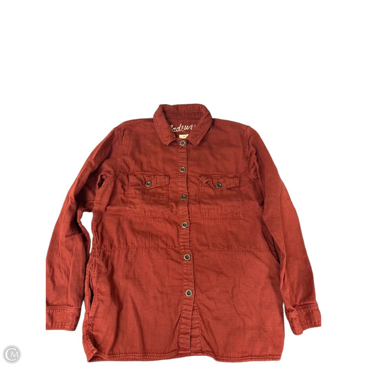 Top Long Sleeve By Madewell In Orange, Size: M