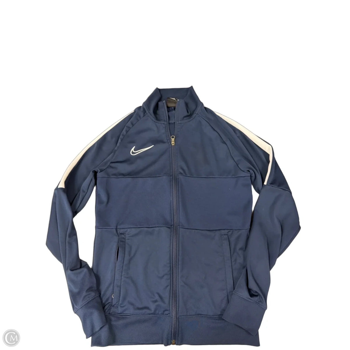 Athletic Jacket By Nike Apparel In Navy, Size: S